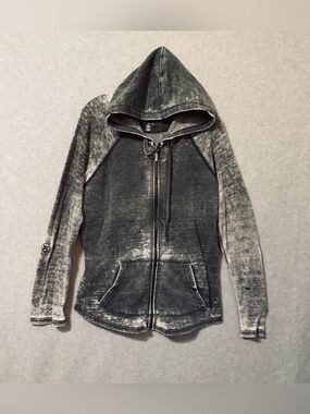 Style & Co. Sport Gray adn Light Gray Men's Zip-Up Sweater Hoodie SZ XL